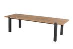Hartman Esmee tuintafel zwart met teak blad 280 x 100 cm, Tuin en Terras, Tuinsets en Loungesets, Ophalen of Verzenden, Nieuw
