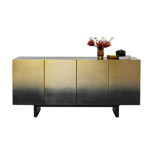 *WOONWINKEL* Kare Design Prezioso Dressoir Zwart Goud Staal, Huis en Inrichting, Kasten | Dressoirs, Nieuw, Verzenden