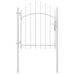 vidaXL Poort 1x1,75 m staal wit, Verzenden, Nieuw