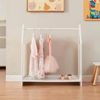 [en.casa] Kledingrek Langeskov 78x75x35 cm wit en houtkleuri, Huis en Inrichting, Kasten | Kledingkasten, Verzenden, Nieuw