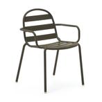 *WOONWINKEL* Kave Home Joncols Design Tuinstoel Groen Alumin, Tuin en Terras, Tuinsets en Loungesets, Verzenden, Nieuw