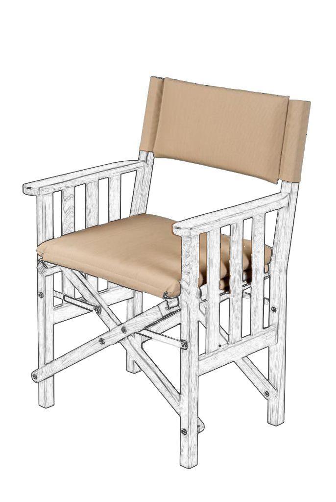 Kussens Regisseursstoel II DeLuxe, Watersport en Boten, Bootonderdelen, Nieuw, Zeilboot of Motorboot, Ophalen of Verzenden