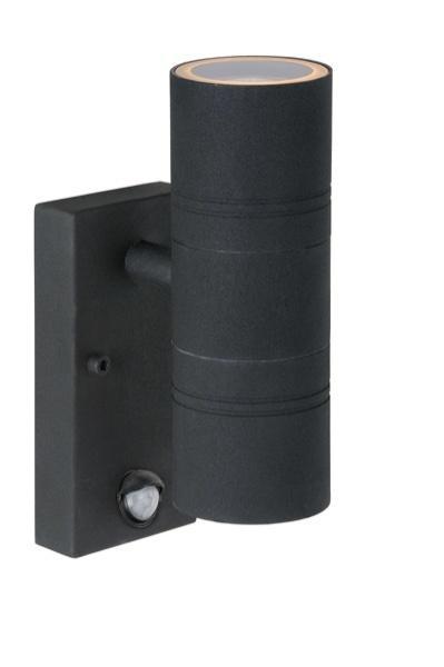 Lucide ARNE LED - buitenlamp zwart koker op en neer, Tuin en Terras, Buitenverlichting, Nieuw, Led, Aluminium, Verzenden