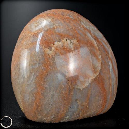 Natuurlijke perzikmaansteen sprankelend Vrije vorm- 1070.09, Verzamelen, Mineralen en Fossielen