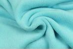 Fleece stof - Aqua blauw - Per 10 meter, Blauw, 120 cm of meer, Ophalen of Verzenden, Polyester