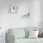 vidaXL Wandplank met plank 2 pcs Wit Marmer 40 x 9 x 3 cm, Huis en Inrichting, Verzenden, Nieuw