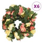 vidaXL Kerstslingers met bloemen 6 st 250 cm lente, Hobby en Vrije tijd, Verzenden, Nieuw