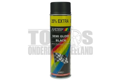 MoTip spuitlak zwart zijdeglans 500ml, Doe-het-zelf en Verbouw, Verf, Beits en Lak, Nieuw, Ophalen of Verzenden