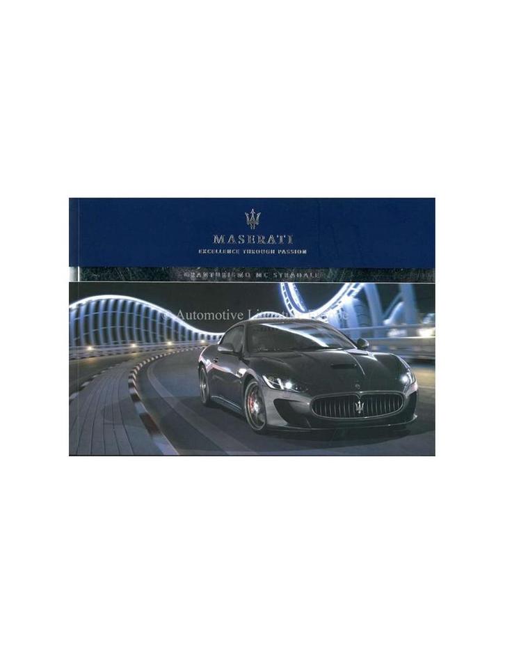2013 MASERATI GRANTURISMO MC STRADALE INSTRUCTIEBOEKJE, Auto diversen, Handleidingen en Instructieboekjes