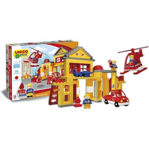 Unico Plus brandweerkazerne - 96 delig - 8558, Kinderen en Baby's, Speelgoed | Duplo en Lego, Nieuw, Verzenden