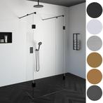 Complete Profielloze Doorloopdouche Met Vaste Zijwanden 40cm, Ophalen of Verzenden, Nieuw, Chroom, Douche