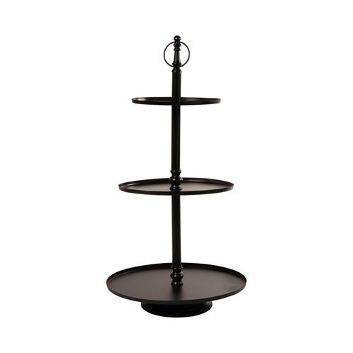 etagère ovaal 3 lagen zwart 100cm, Huis en Inrichting, Woonaccessoires | Overige, Verzenden