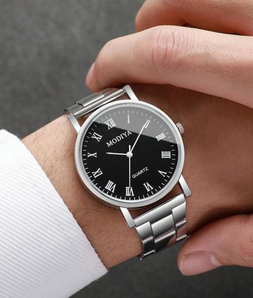 Herenhorloge met Romeinse cijfers en een quartz-horloge, Sieraden, Tassen en Uiterlijk, Horloges | Dames, Verzenden