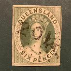 Queensland 1860/1879 - 6 Penny Queen Victoria - Michel 3, Postzegels en Munten, Postzegels | Europa | UK, Gestempeld