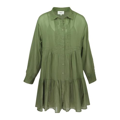 Ba&sh • korte kaki jurk Cosima • 36 (1), Kleding | Dames, Jurken, Groen, Nieuw, Maat 36 (S), Verzenden