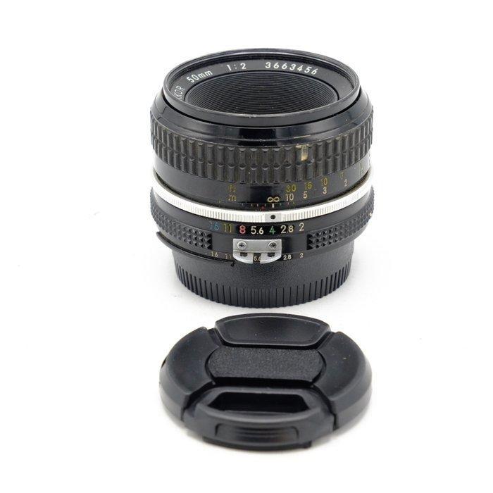 Nikon Ai Nikkor 50mm F2 (8639) Prime lens, Audio, Tv en Foto, Fotocamera's Analoog