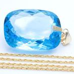 Ketting met hanger - 18 karaat Geel goud Topaas, Sieraden, Tassen en Uiterlijk, Antieke sieraden
