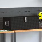 vidaXL Opbergbox 80x39x30 cm aluminium zwart, Doe-het-zelf en Verbouw, Gereedschapskisten, Verzenden, Nieuw