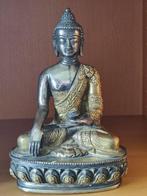 sculptuur, Statue de Bouddha Shakyamuni en bronze avec bol à
