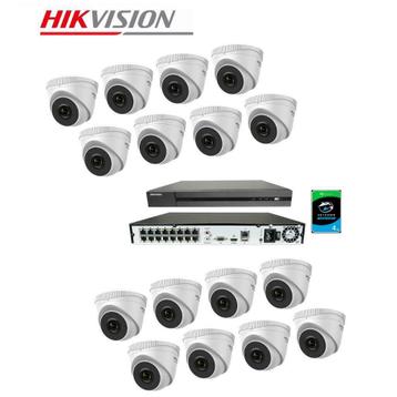 4 Megapixel set met 16 IP Turret Dome Camera’s + 4TB HDD beschikbaar voor biedingen