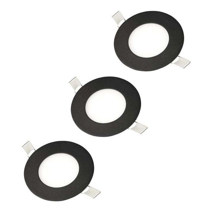Set van 3 LED downlighters | Inbouw | 3 watt | 3000K modern, Huis en Inrichting, Lampen | Plafondlampen, Nieuw, Verzenden
