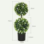 Set Van 2 Kunstplanten, UV-bestendige Kunstplant In Bloempot, Huis en Inrichting, Verzenden, Nieuw