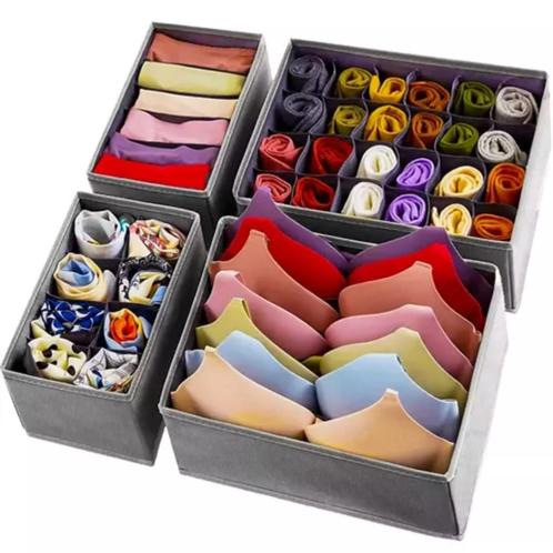 Ruhhy Ondergoed Organizer Set van 4 - Perfecte Lade Indeling, Huis en Inrichting, Woonaccessoires | Kapstokken, Nieuw, Ophalen of Verzenden