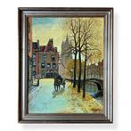 Scuola europea (XX), firmato P.C. Platen - Calesse a Delft