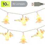 Kerstverlichting Rendier en Denneboom - 10m - 80 Lichtjes -, Diversen, Kerst, Verzenden, Nieuw
