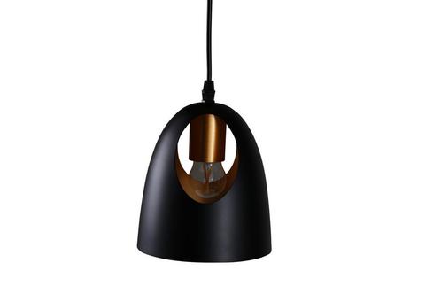 Hanglamp - Amber - Zwart - Jörn, Huis en Inrichting, Lampen | Hanglampen, Nieuw, Verzenden