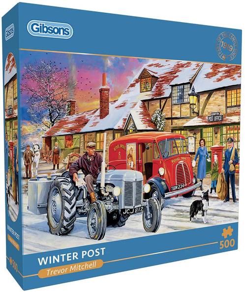 Trevor Mitchell - Winter Post Puzzel (500 stukjes) | Gibsons, Hobby en Vrije tijd, Denksport en Puzzels, Nieuw, Verzenden