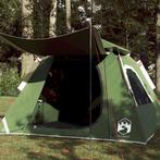 vidaXL Koepeltent 4-persoons snelontgrendeling groen, Caravans en Kamperen, Verzenden, Nieuw, Tot en met 2
