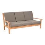 Teak loungebank 180cm + kussen, Huis en Inrichting, Stoelen, Ophalen of Verzenden, Nieuw, Bruin