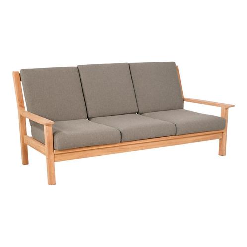 Teak loungebank 180cm + kussen, Huis en Inrichting, Stoelen, Bruin, Nieuw, Ophalen of Verzenden