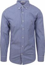 Gant Casual Overhemd Streep Blauw maat XL Heren, Kleding | Heren, Overhemden, Verzenden, Nieuw, Blauw, GANT