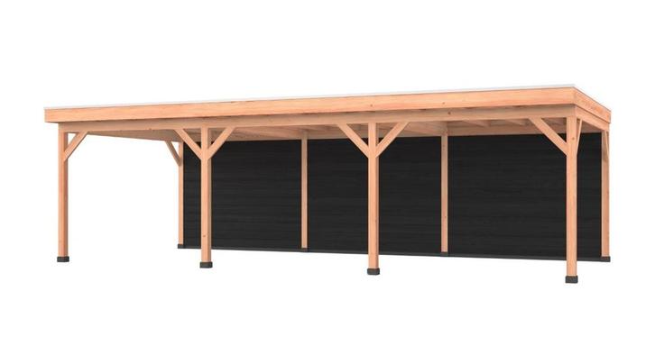 Douglas overkapping, 900 x 400, met zwarte achterwand,, Tuin en Terras, Overkappingen
