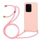 Galaxy S20 Ultra Crossbody TPU Hoesje met Koord Roze, Ophalen of Verzenden, Nieuw