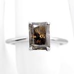 Ring - 14 karaat Witgoud -  1.28ct. tw. Groen Diamant, Sieraden, Tassen en Uiterlijk, Antieke sieraden