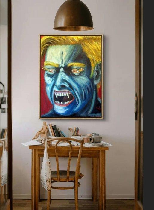 Paolo Camporota - Uomo Vampiro, Antiek en Kunst, Kunst | Schilderijen | Modern