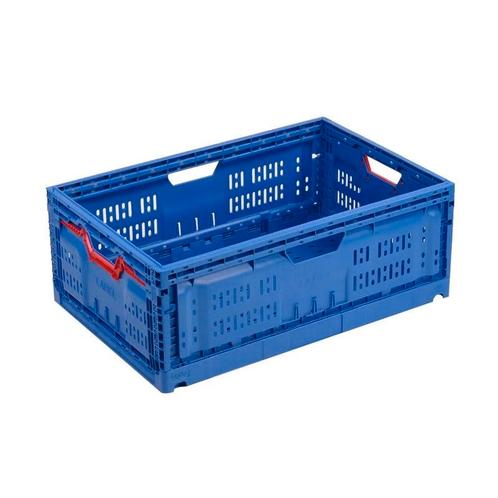 Klapkrat 600x400x230 mm 43 liter blauw, Zakelijke goederen, Kantoor en Winkelinrichting | Magazijn, Stelling en Opslag, Ophalen of Verzenden