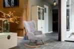 Aemely Schommelstoel Mama � Grijs imitatiebont � Hout