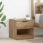 vidaXL Bedkast met lade 2 pcs artisanaal eikenkleurig 40 x, Huis en Inrichting, Minder dan 45 cm, Verzenden, Nieuw, Minder dan 55 cm