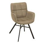 MX Sofa Eetkamerstoel Marcon | Sand | Microvezel stof, Huis en Inrichting, Stoelen, Ophalen, Nieuw, Industrieel