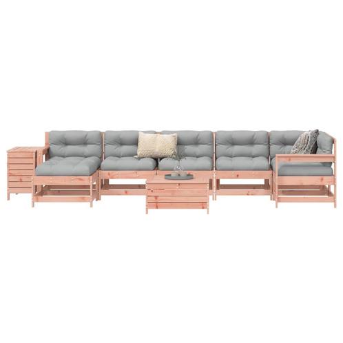vidaXL 9-delige Loungeset massief douglas vurenhout, Tuin en Terras, Tuinsets en Loungesets, Loungeset, Nieuw, Verzenden