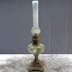 50 cm in height - French Antique - Olielamp - Glas, Metaal, Antiek en Kunst