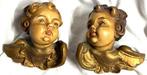 Figuur - Engel - Putti - Handgeschnitzt - 10 cm  (2) - Hout