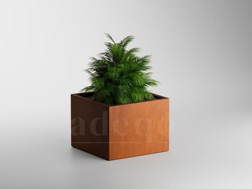 Adeqo cortenstaal plantenbak rechthoek 80 x 80 x 60 cm, Tuin en Terras, Bloembakken en Plantenbakken, Minder dan 30 cm, 60 tot 100 cm