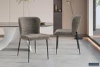 Eetkamerstoel Lisa Boucl Zand Poten metaal en bekleding, Huis en Inrichting, Stoelen, Ophalen of Verzenden, Nieuw, Stof, Modern