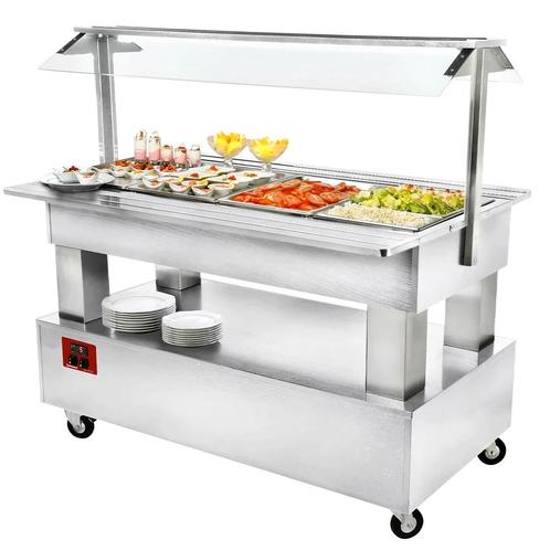 Gekoeld Buffet | GOURMET LINE | Hout/RVS | 4x 1/1 GN |, Zakelijke goederen, Horeca | Keukenapparatuur, Nieuw in verpakking, Verzenden