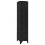 vidaXL Lockerkast 38x40x180 cm staal zwart, Huis en Inrichting, Kasten | Lockerkasten, Verzenden, Nieuw